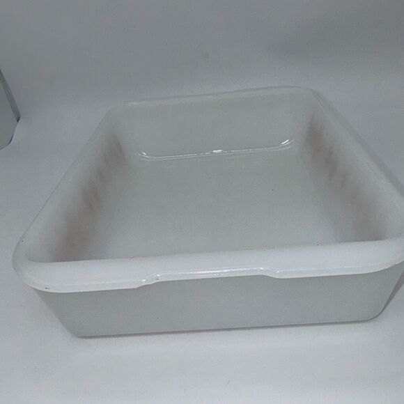 VTG White Ceramic Baking Dish with Copper‎ Wheat Pattern Farmhouse Kitchen Decor - Picture 8 of 14